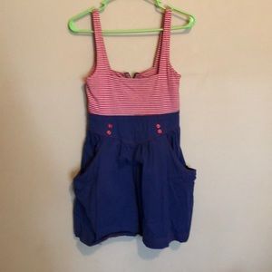 Red white blue stripe dress